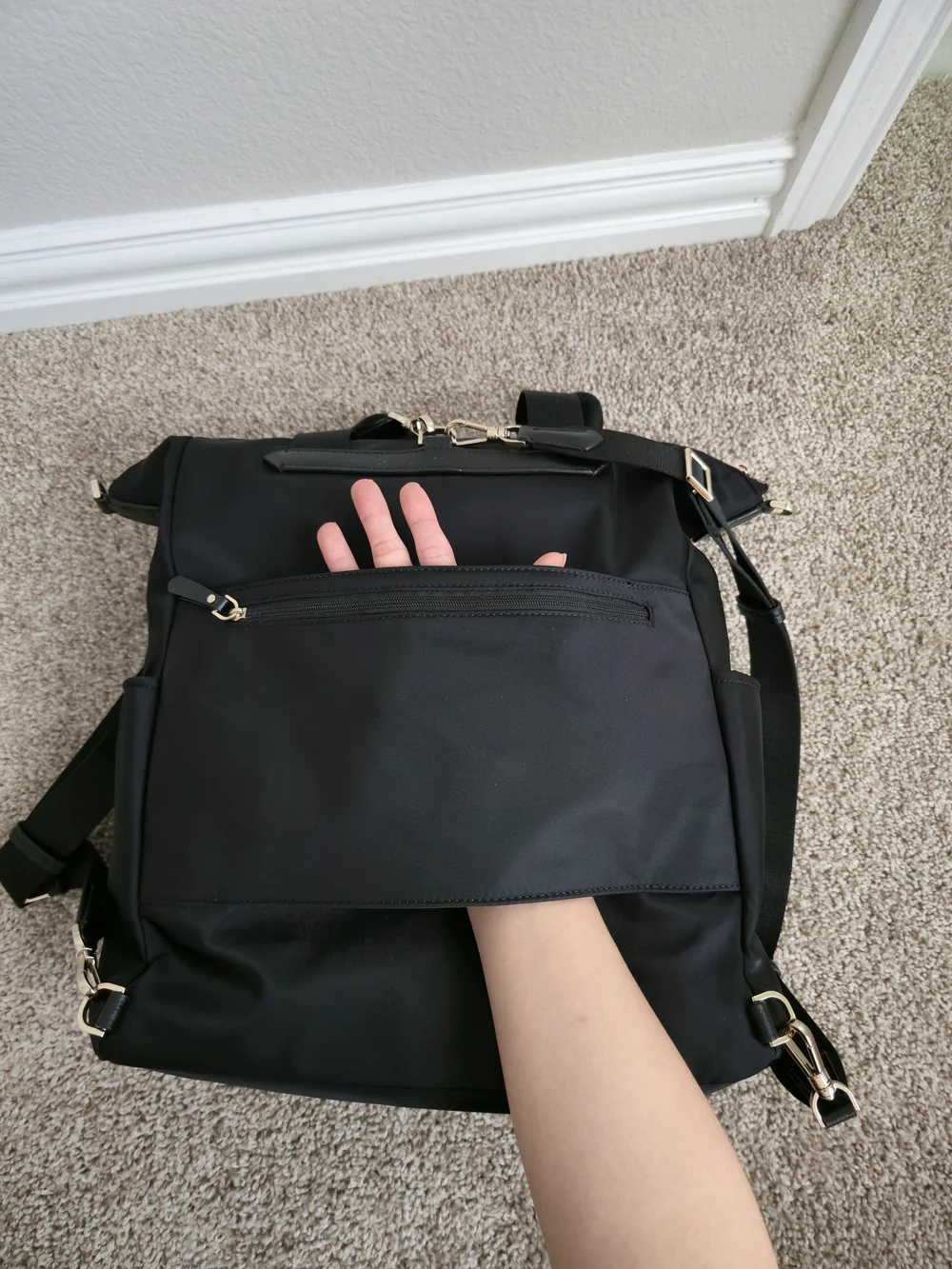 kate spade Black Nylon Convertible Backpack